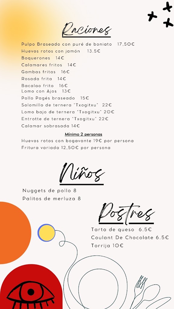 Bar Restaurante Miro — Carta