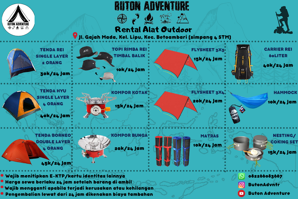 Sewa tenda kemping baubau