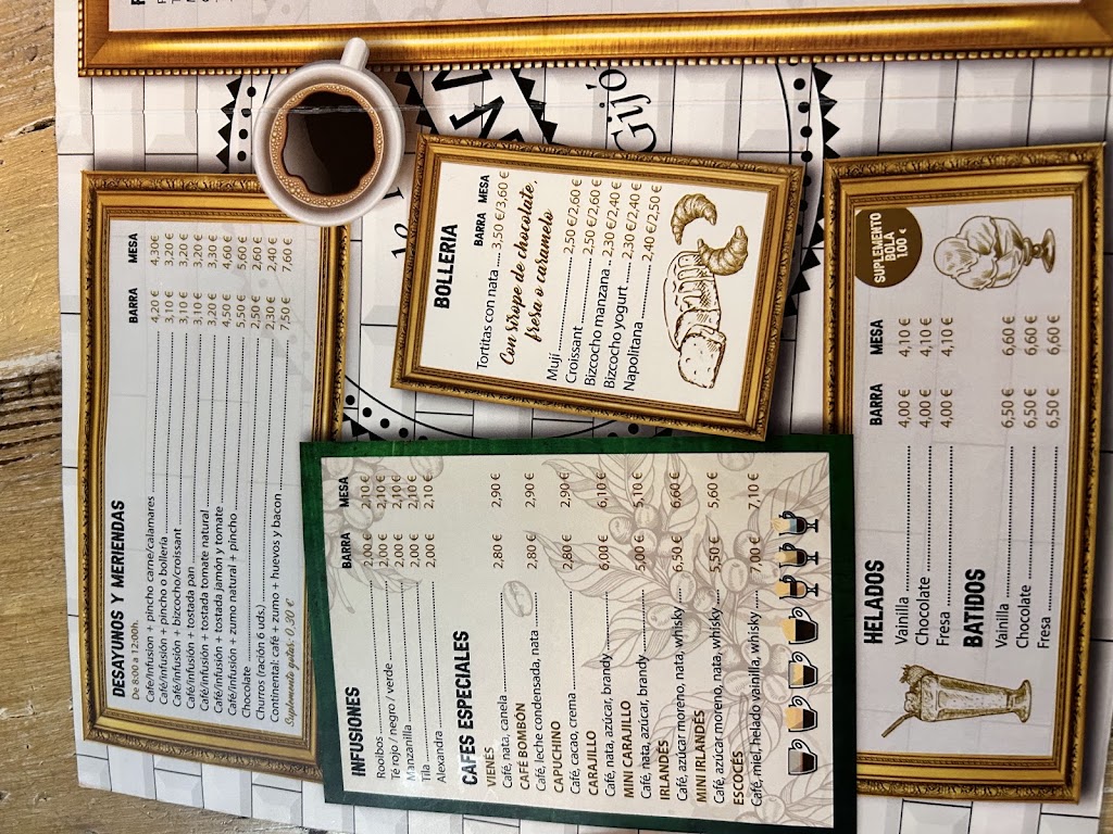 Cafeteria El Pinar — Carta