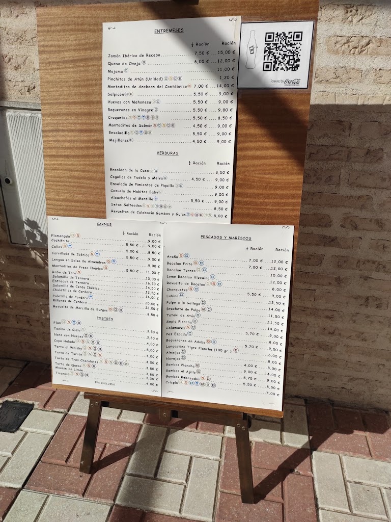 Restaurante Torres — Carta