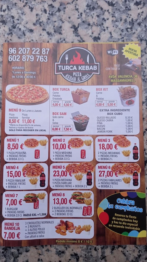 TURKA KEBAB PIZZA — Carta