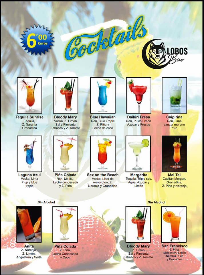 Lobos Bar Torremolinos — Carta