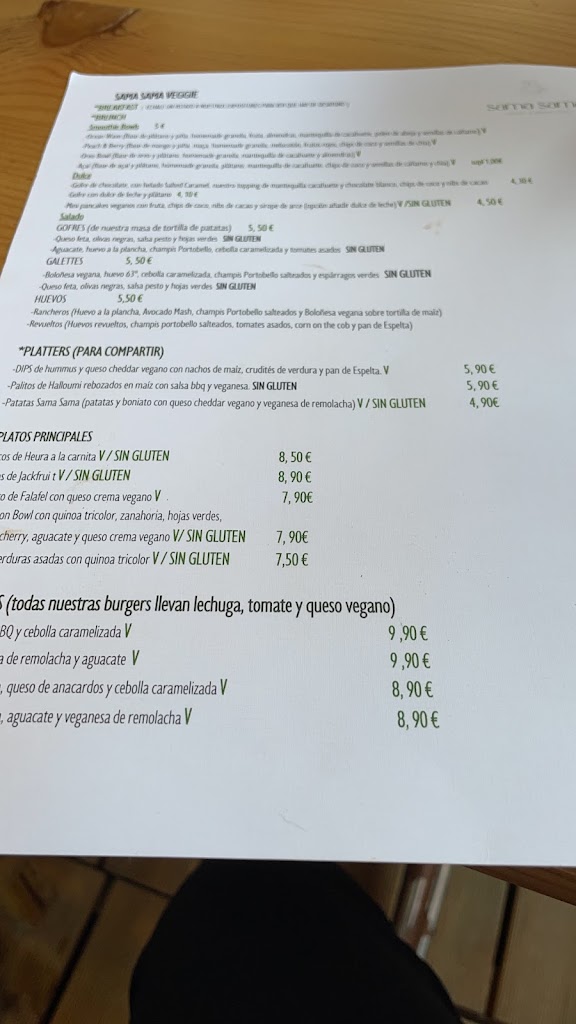 Sama Sama Veggie -Brunch&Restaurant- — Carta