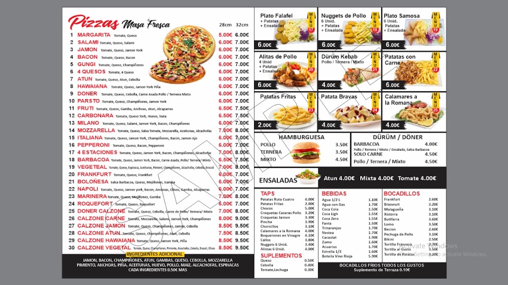 Donner Kebab Frankfurt Ruta 4 — Carta