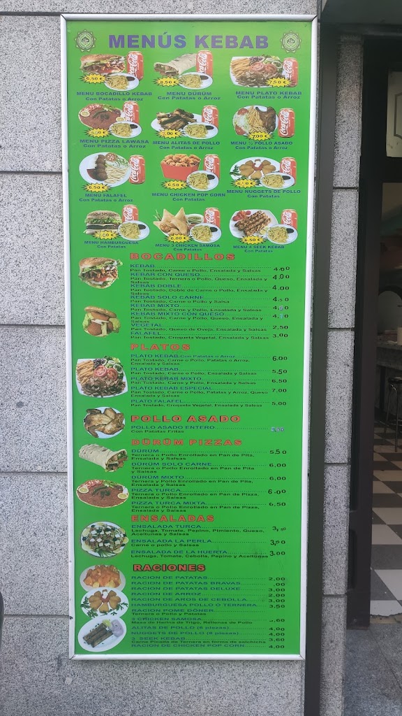 Shani Pizza Kebab La Perla — Carta