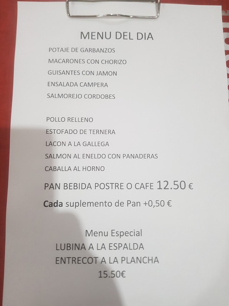 Meson La Vega — Carta