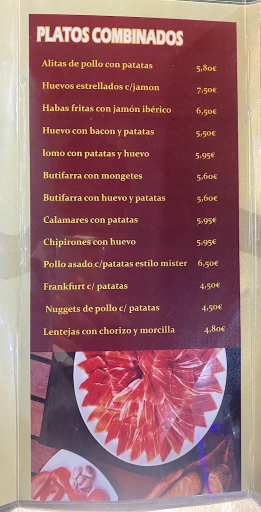 Bar Mister — Carta