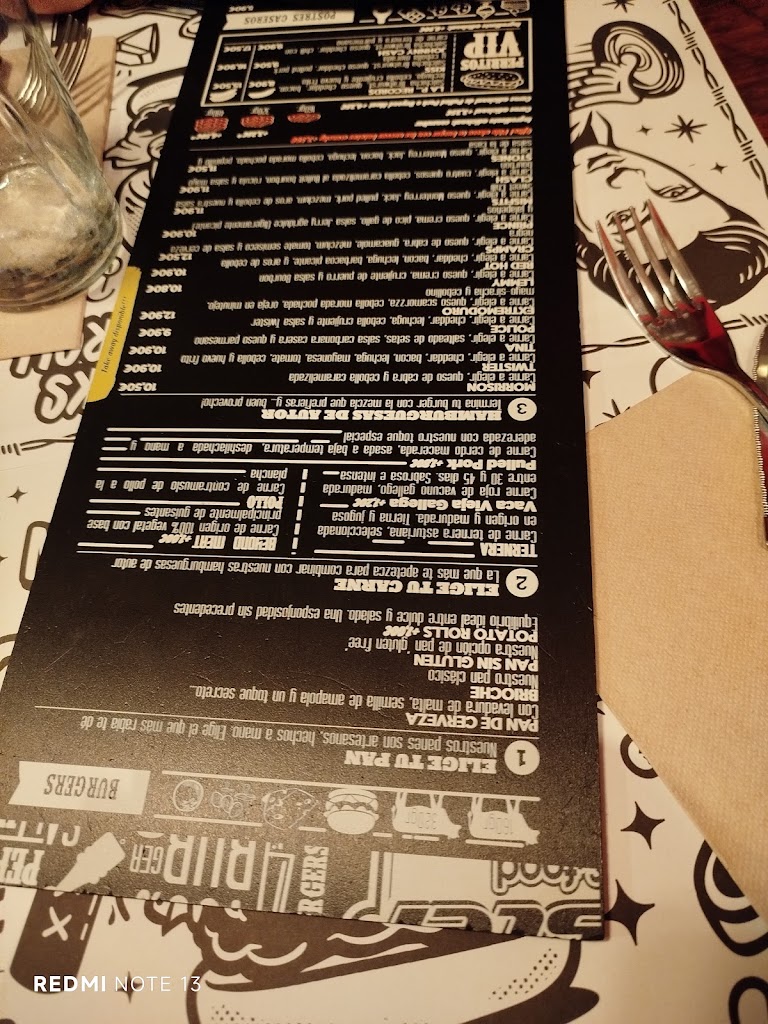 Restaurante Twister Rock&Food — Carta