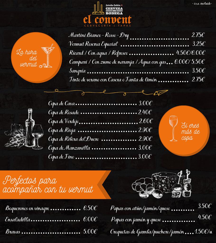 Restaurante El Convent Denia — Carta
