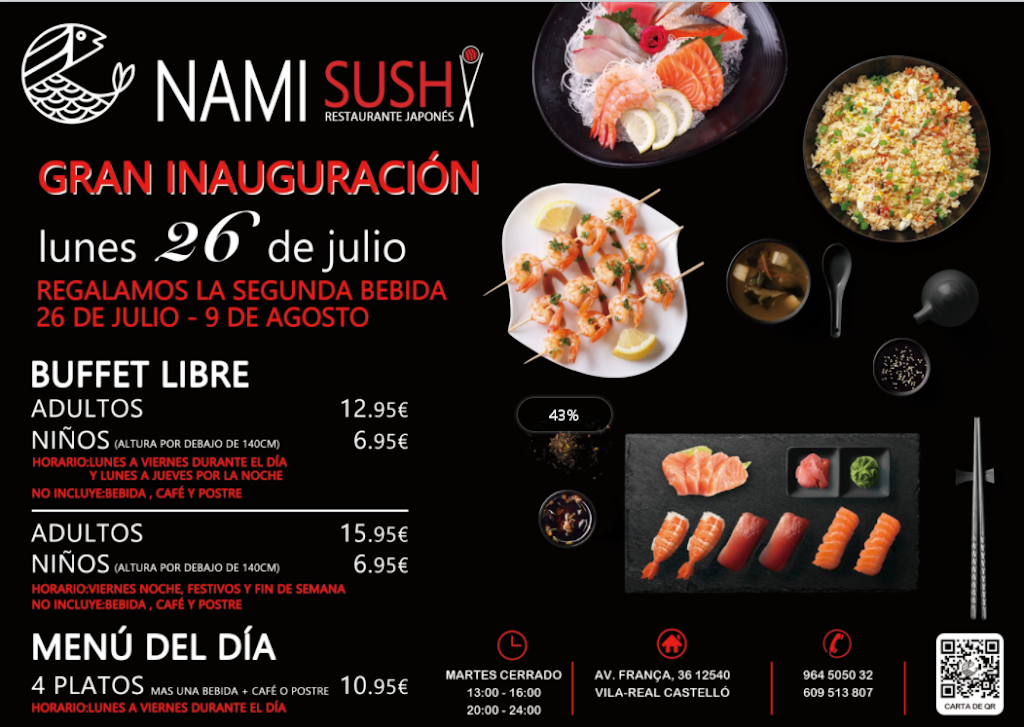 Restaurante Nami Sushi — Carta