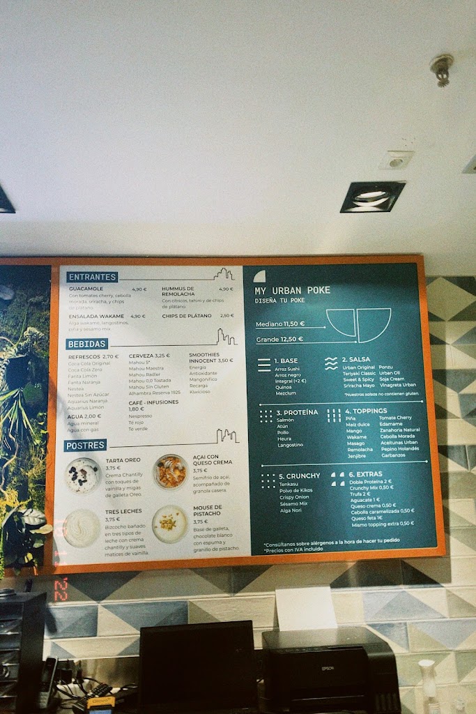 Urban Poke Bar - Diversia — Carta