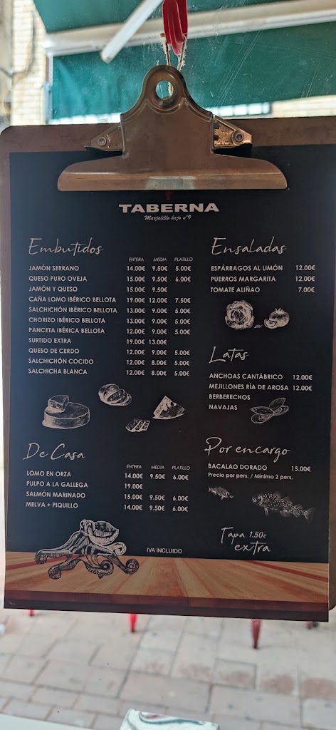 Taberna Marjalillo — Carta