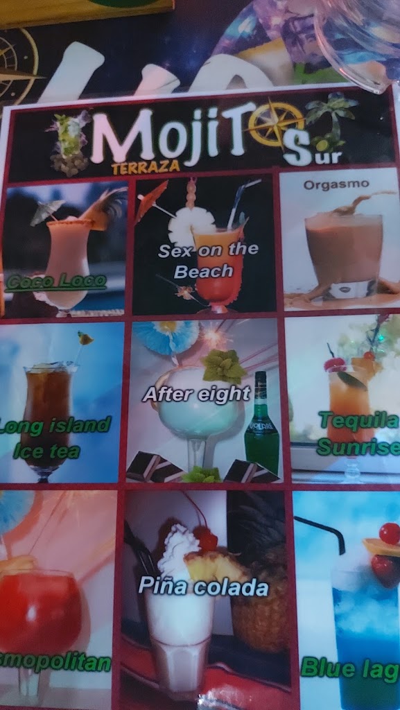 SALSA BAR MOJITO SUR — Carta