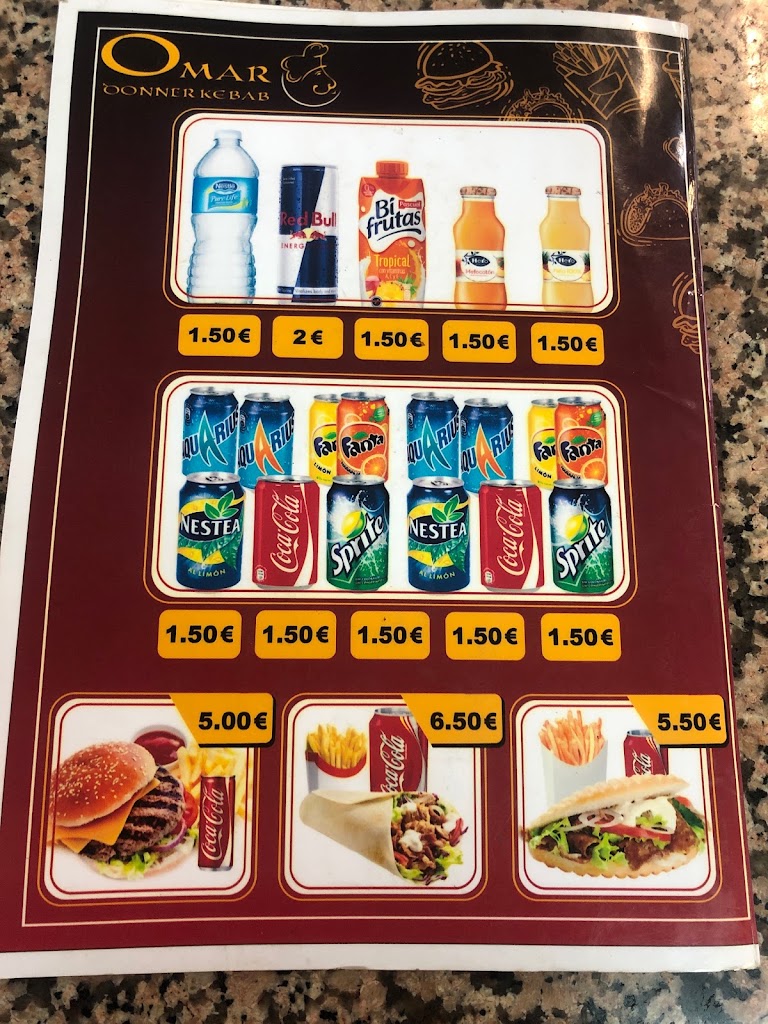 Kebaberia Omar — Carta