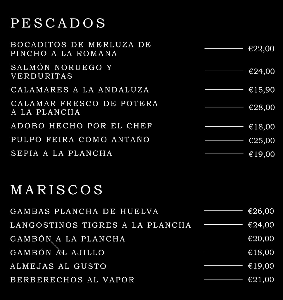 El Toke Restaurante — Carta