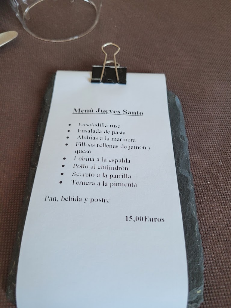 Restaurante Casa Vilas — Carta