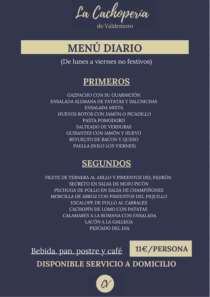 La Cachoperia de Valdemoro — Carta