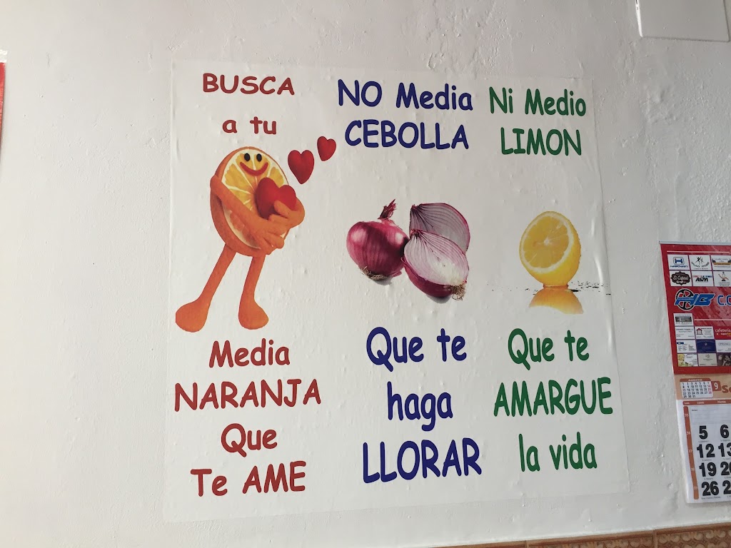 Bar Bujio — Carta