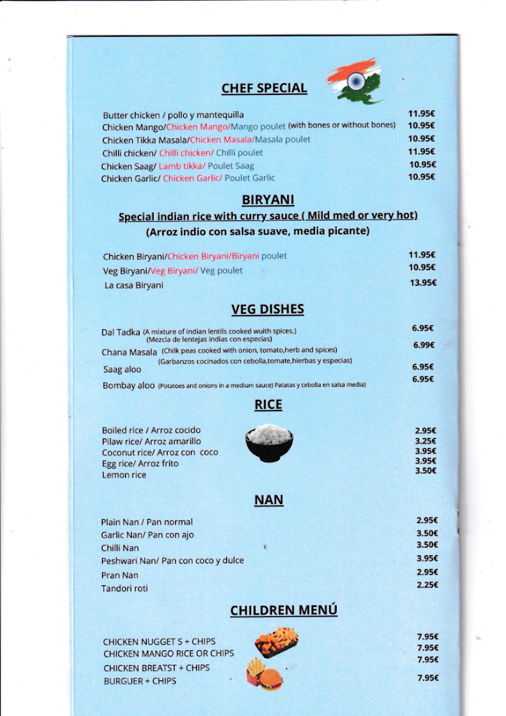 Wine Dine international Restaurant & bar — Carta