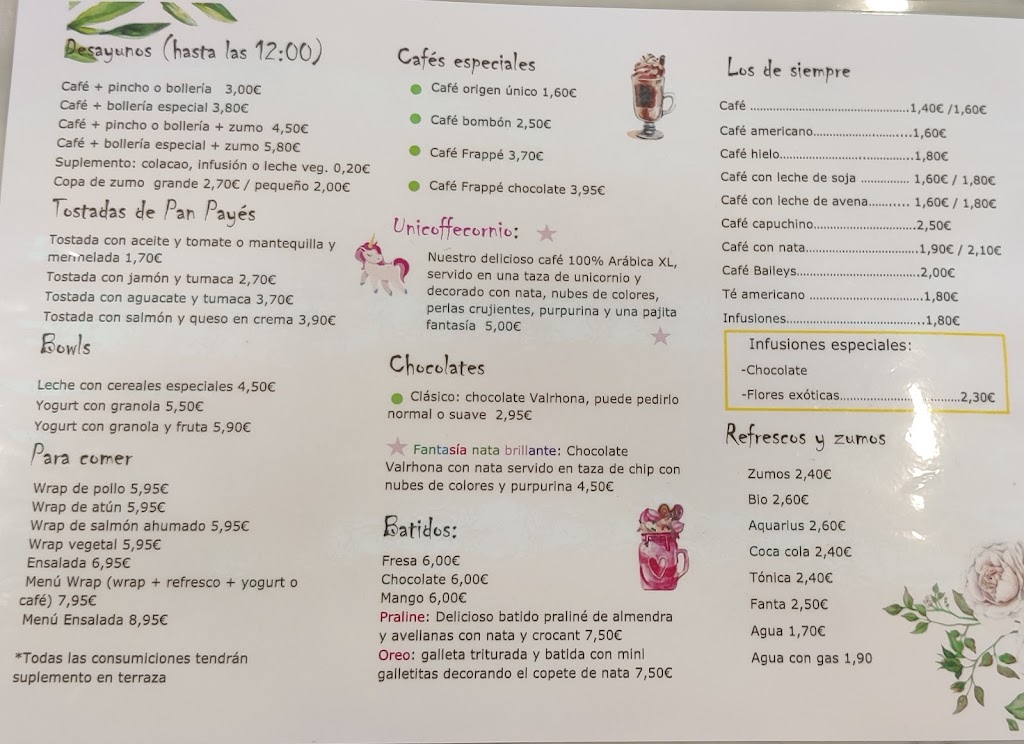 El Jardin de Gloria — Carta