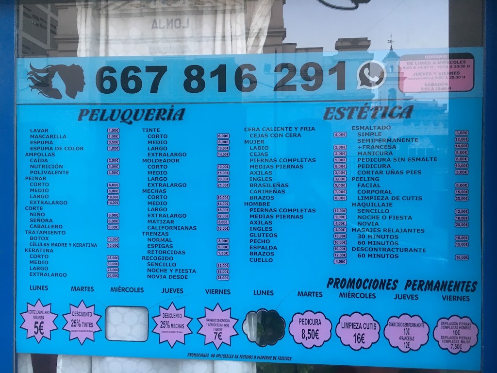 NewLook Estilistas Orihuela — Carta
