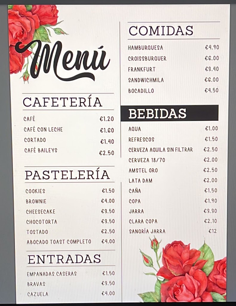 Rubi Bar Cafe y Brunch — Carta