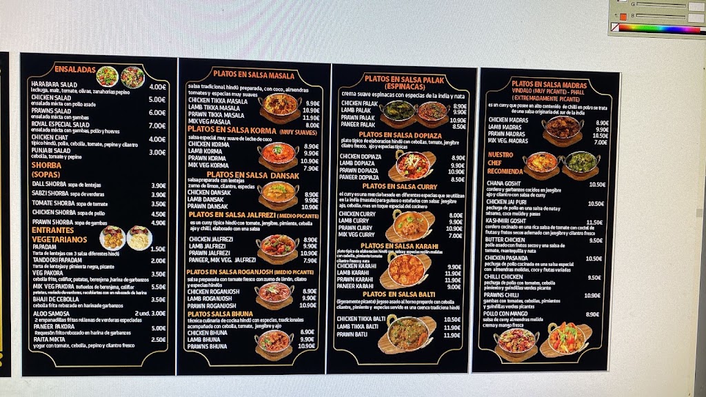 Royal Indian Restaurant — Carta