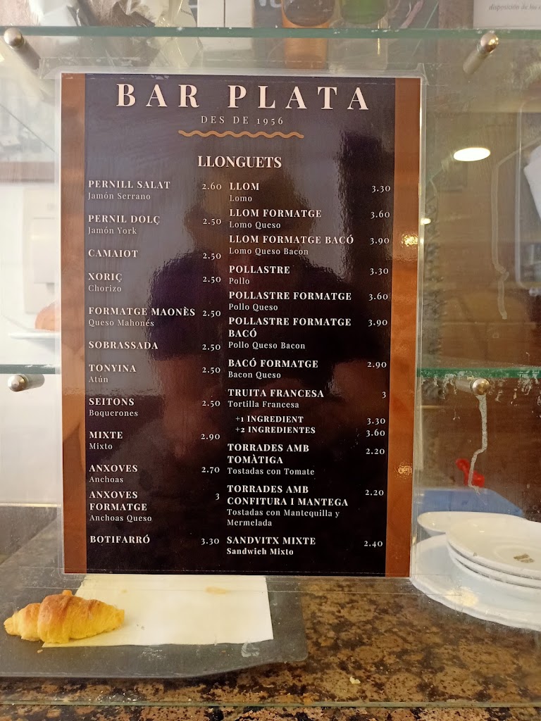 Bar Plata — Carta