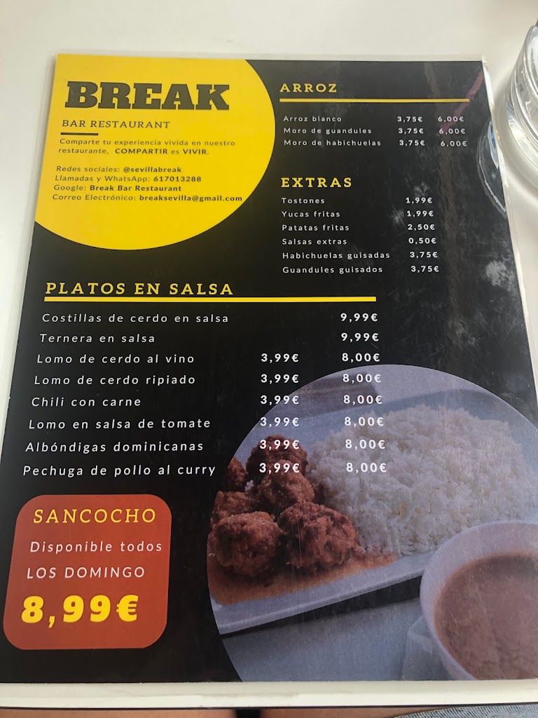 Break GastroBar — Carta