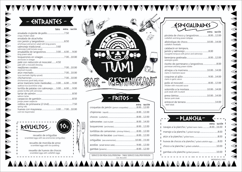 Tumi Bar — Carta
