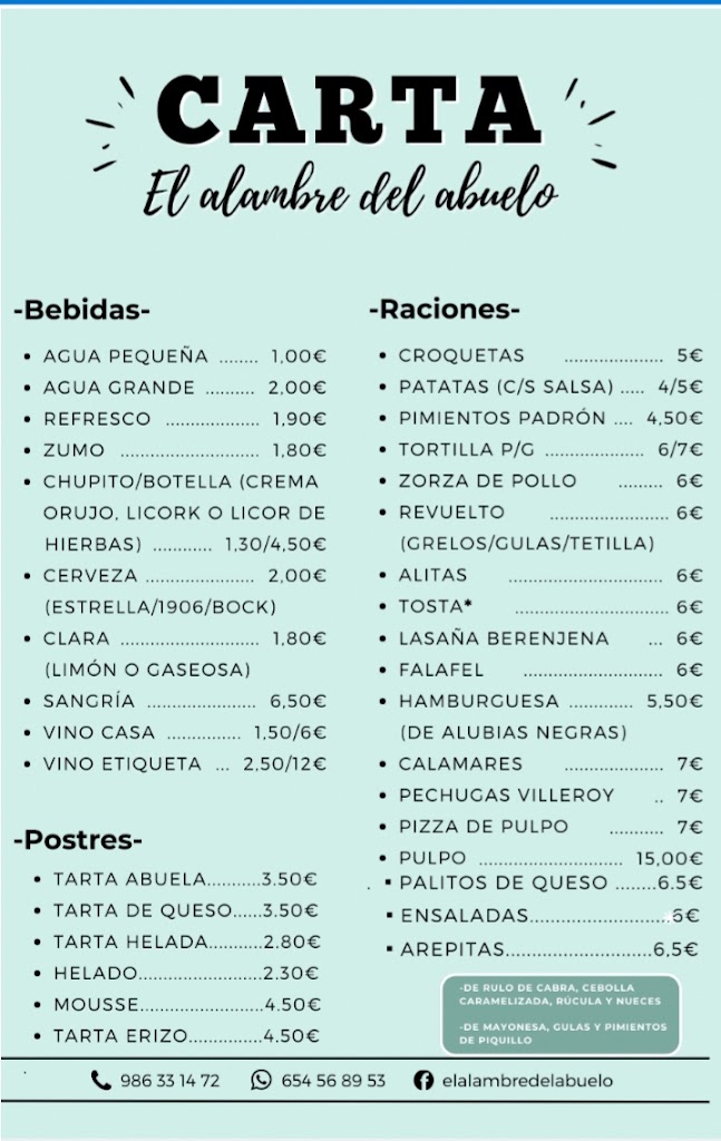 EL ALAMBRE DEL ABUELO — Carta
