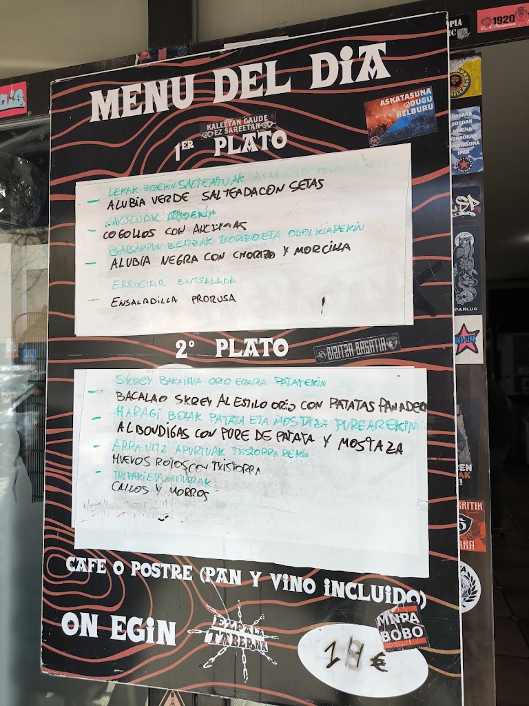 Ezpala Taberna — Carta