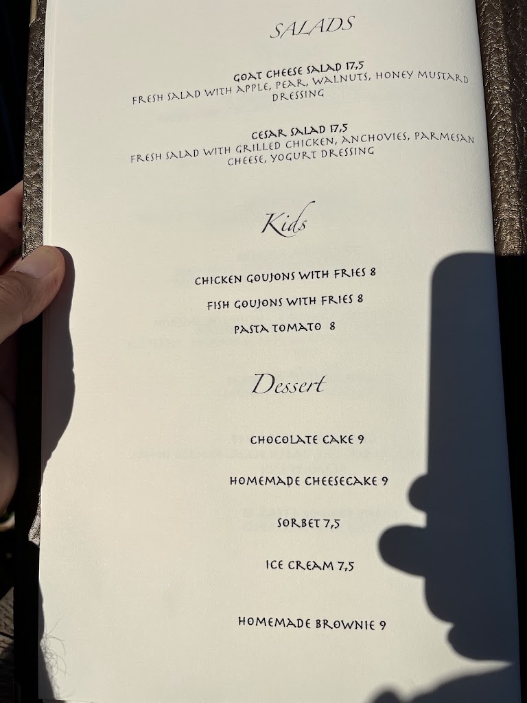 Restaurante La Mar Marbella — Carta