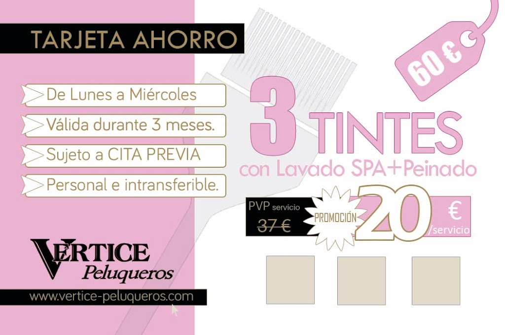 Vertice Peluqueros — Carta