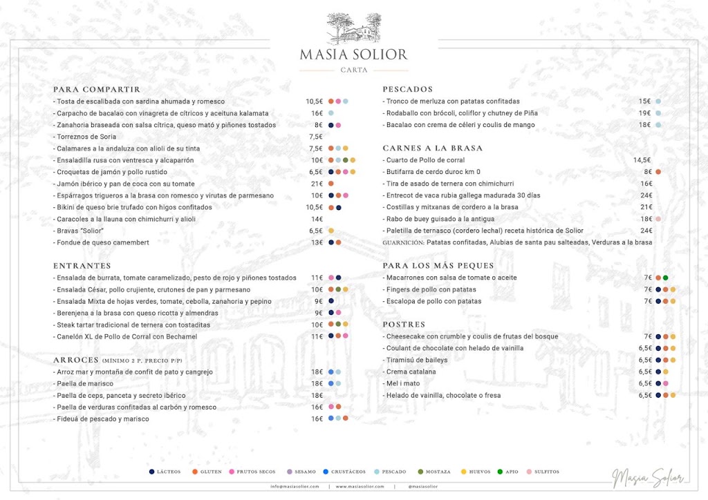 Masia Solior — Carta