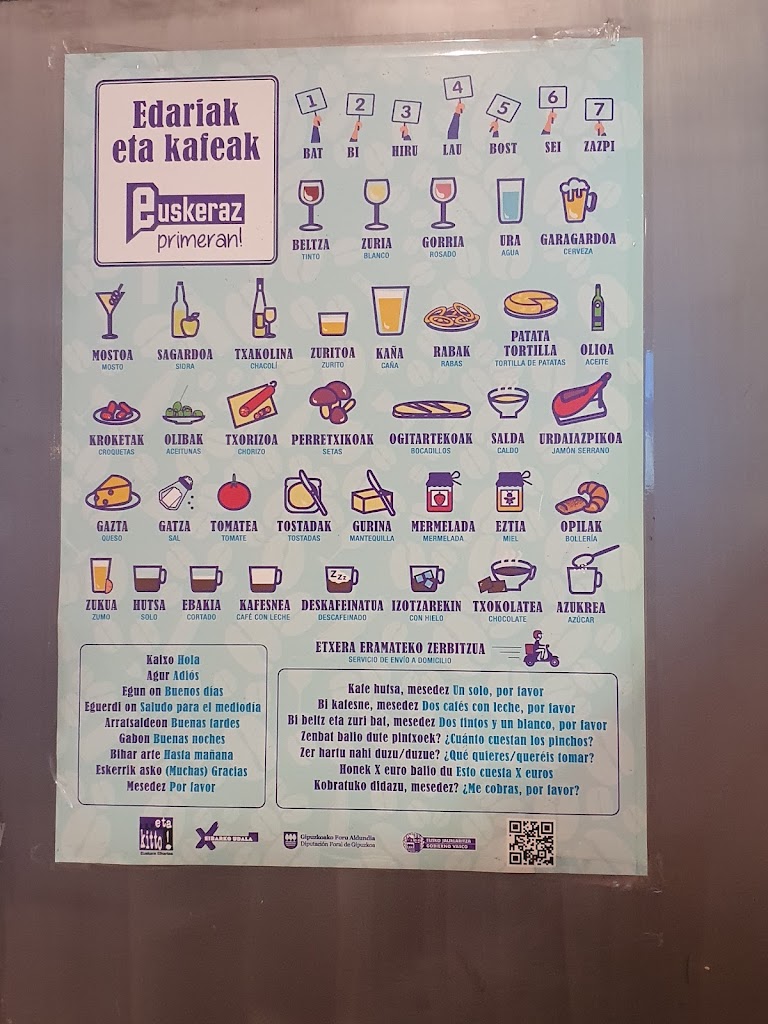 Cafeteria Fausto — Carta