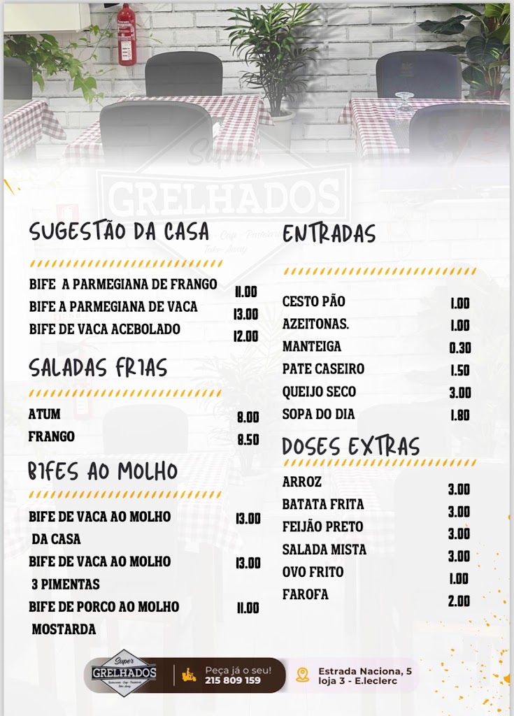 Super Grelhados — Carta