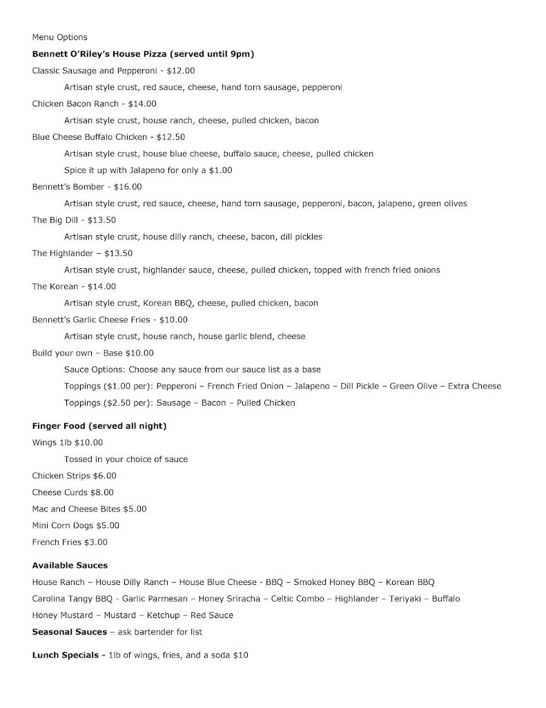  Bennett O'Riley's Pub