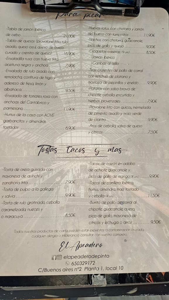 El Apeadero de Pinto — Carta
