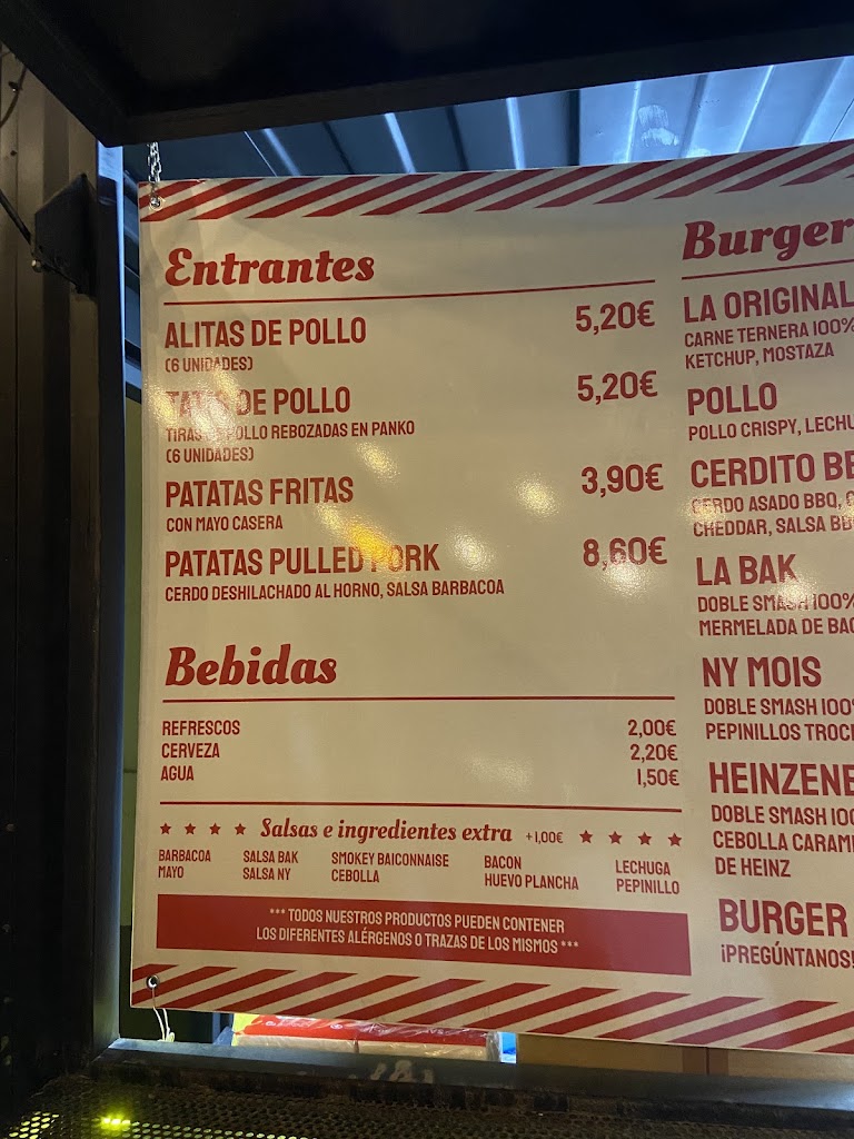 Hamburgueseria Mois — Carta
