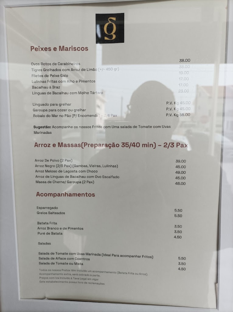 Restaurante Girassol — Carta
