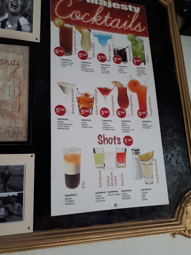 Majesty Bar — Carta