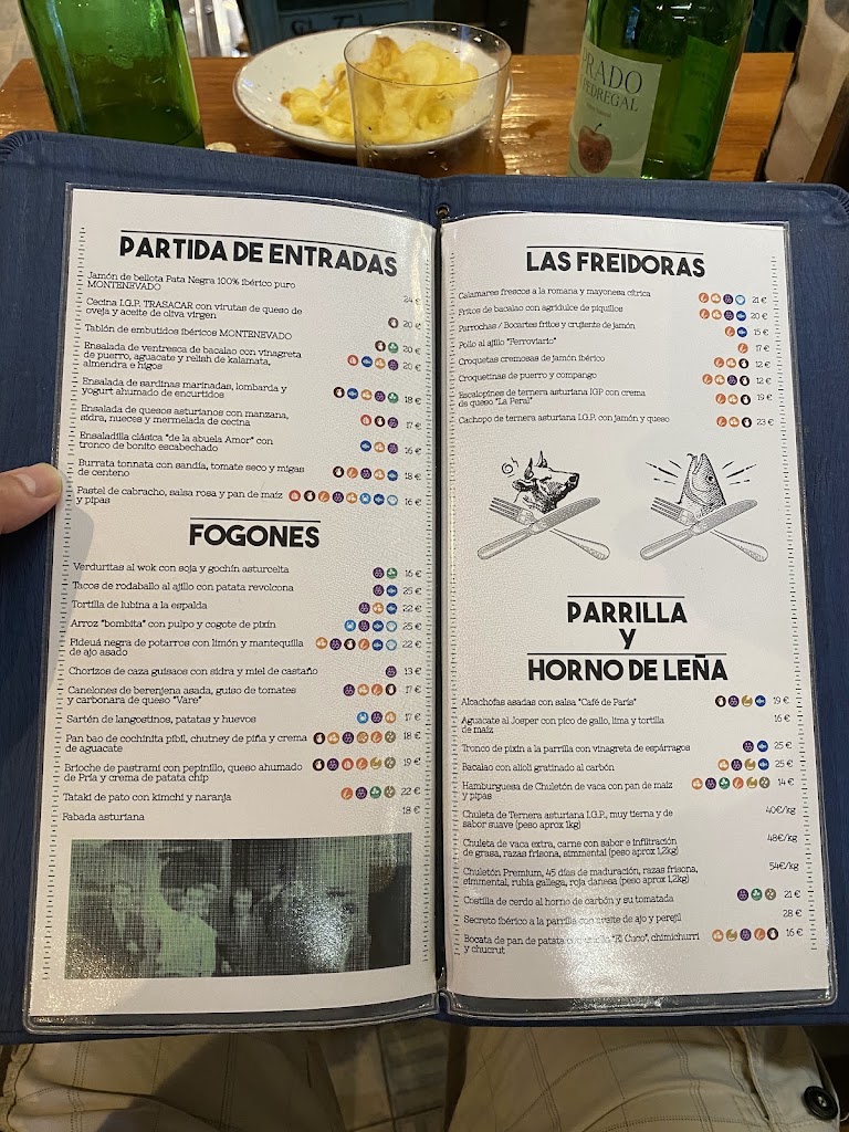 Restaurante Sidreria El Ferroviario — Carta