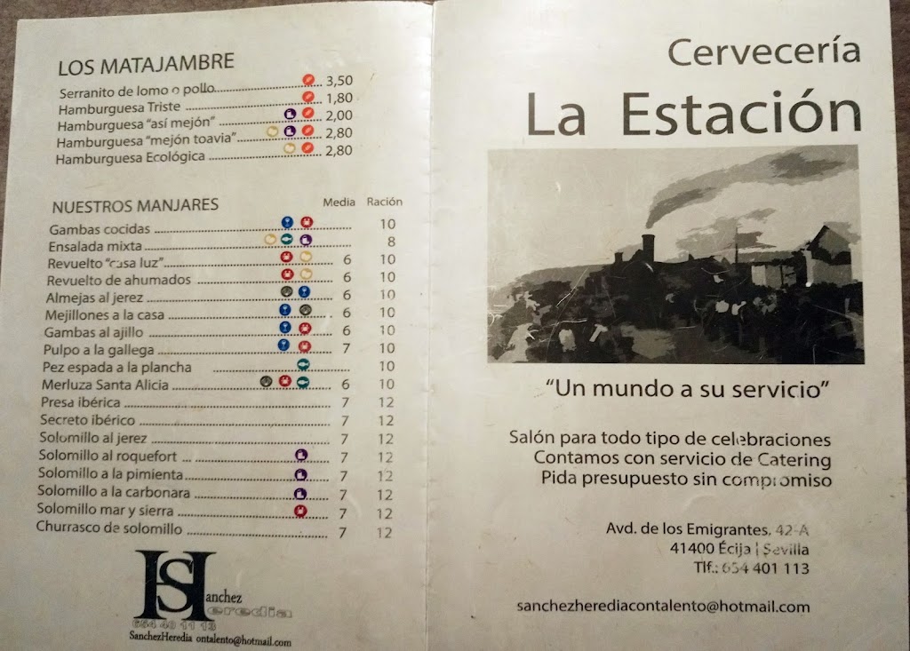 Cerveceria La Estacion — Carta