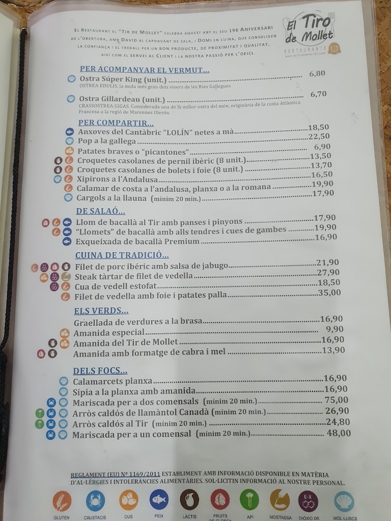 El Tiro de Mollet — Carta