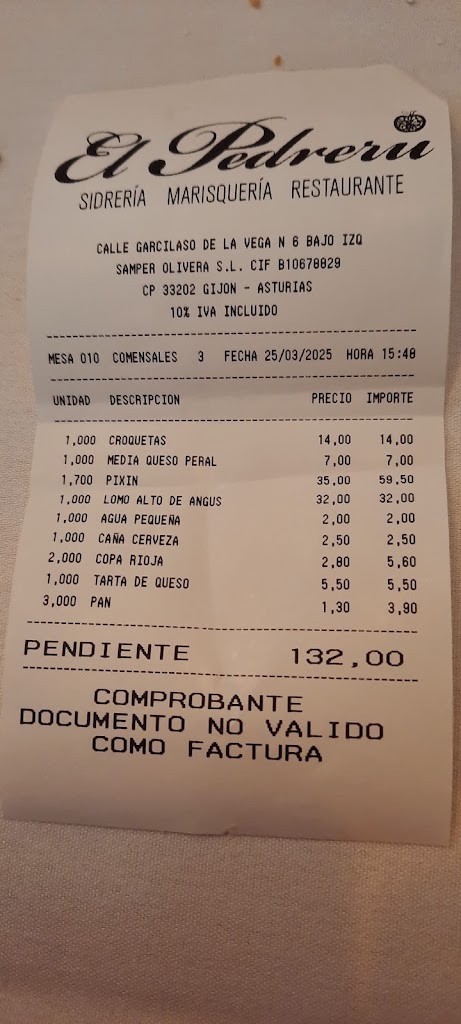 Restaurante Sidreria El Pedreru — Mas recientes