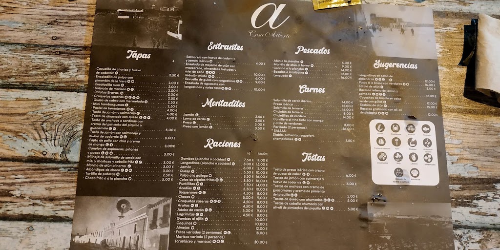 Restaurante Casa Alberto — Carta