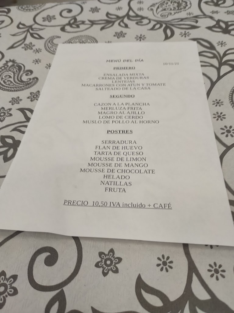 Restaurante Abakua — Carta