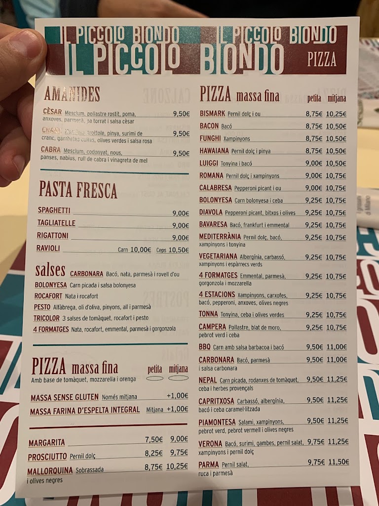 Il Piccolo Biondo — Carta