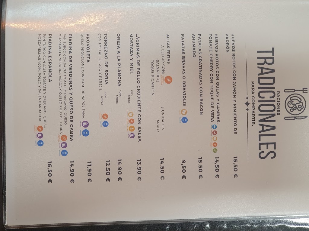 Restaurante Circulo Granjeno Pinto — Carta